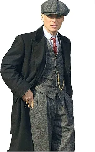 Vista 2 de Peaky Blinders Cillian Murphy - Disfraz de Thomas Shelby Trench negro, Negro