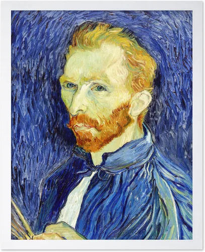 Vista 44 de Poster Master Póster clásico de Van Gogh, impresión impresionista vintage, regalo para artista, pintor, autorretrato, sombrero de paja, dibujo