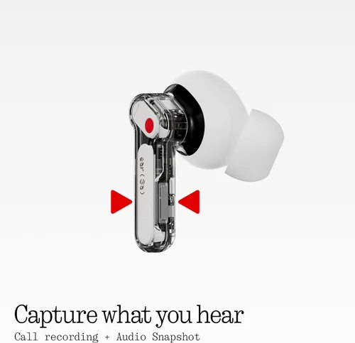 Vista 7 de Nothing Auriculares con cancelación de ruido Ear (3a), ANC híbrido de 45 dB, controlador de 0.472 in con audio de alta resolución y graves más Negro
