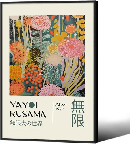 Vista 42 de Podafu Arte de Pared en Lienzo de Casa de Té Japonesa de Tokio - Decoración Moderna Ukiyo-e - Marco Negro - 10L" x 8W" - Dormitorio y Sala de Estar