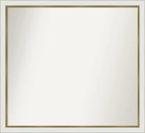 Vista 249 de Amanti Art Espejo personalizado, espejo de baño estrecho Alexandria White Wash, espejo de pared o espejo de tocador de baño sobre el fregadero