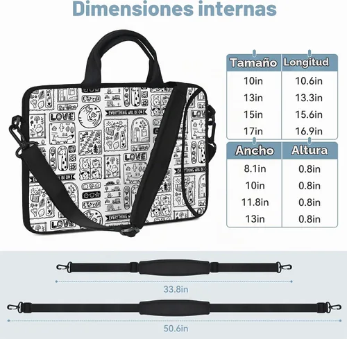 Vista 5 de RICHEN - Bolso bandolera de 10 pulgadas con asa, funda para laptops, notebooks, tablets infantiles de 7 a 10.2 pulgadas
