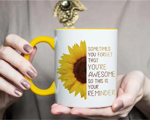 Vista 3 de Sometimes You Forget That You are Awesome - Taza divertida con frases inspiradoras, regalos de graduación de cumpleaños para mujeres, mamá, mejor