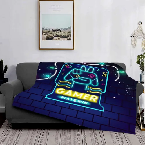 Vista 2 de Manta suave de juegos de regalo para niños, niñas y adolescentes, manta de franela de forro polar de videojuegos para niños, adolescentes, adultos