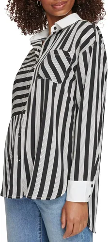 Vista 3 de Karl Lagerfeld Paris Blusa Deportiva Mujer, Negro blanco combo
