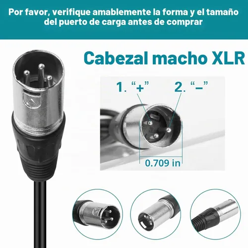 Vista 3 de Futurebatt Cargador de batería de bicicleta eléctrica Salida 42v 2a con conector XLR de 3 pines macho para 36 V Ebike adaptador de batería Cable