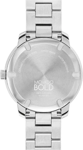 Vista 3 de Movado Bold Verso Women's Sport Watch - Swiss Quartz Movement, Stainless Steel Link Bracelet - 3 ATM Water Resistance - Luxury Fashion Timepiece for