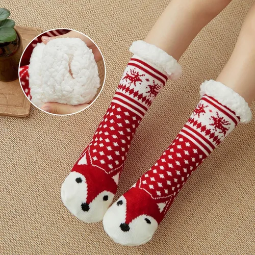 Vista 5 de ZAKASA Calcetines tipo pantufla para mujer, suaves y cómodos, con forro polar para mujeres y niñas