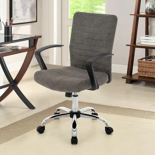 Vista 2 de 422 High Back Ribbed Office Chair Ergonomically Designed with Armrest Executive Swivel Computer Chairs with Wheels for Conference Study Leisure