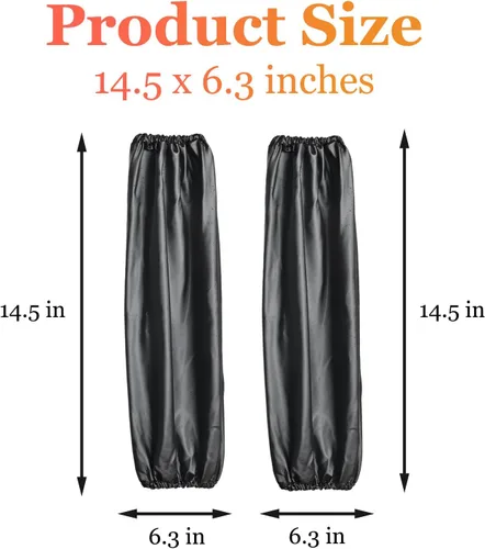 Vista 5 de Yzurbu 2 pares de fundas de PVC para brazos, protectores impermeables a prueba de aceite, fundas protectoras para brazos con puños elásticos