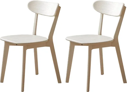 Vista 17 de Sillas de comedor de roble, sillas de cocina, silla moderna de madera maciza 100% con respaldo curvo, silla de comedor para cocina, sala de estar