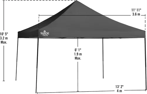 Vista 4 de Quik Shade Toldo de pierna recta de 12 x 12 pies