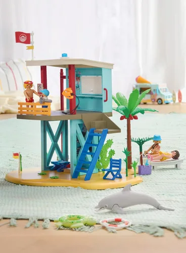Vista 6 de Playmobil Torre de salvavidas con buggy de playa