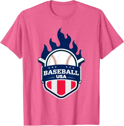 Vista 38 de Baseball USA Support the Team Shirt - Camiseta con la bandera de Estados Unidos, Blanco, S