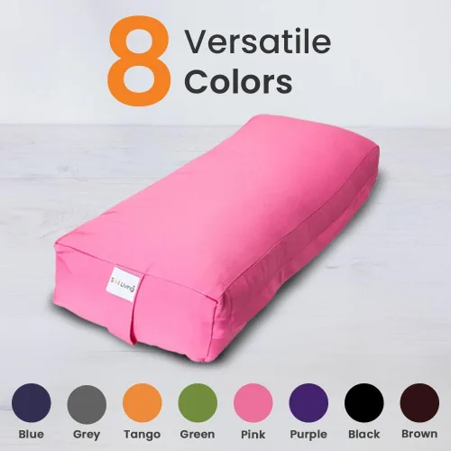 Vista 150 de Sol Living Almohada de yoga rectangular para meditación, accesorios de meditación de algodón, almohada de meditación restaurativa de yoga, almohada