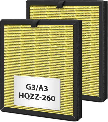 Vista 11 de Paquete de 2 filtros de repuesto G3 A3 para purificador de aire AME=EU G3 Sferf-30 (FXAP2W). Compatible con filtro VEWIOR A3 A3N. Para Tailulu