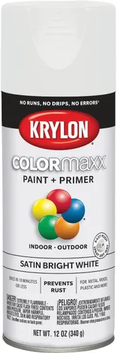 Vista 73 de Krylon K05554007 COLORmaxx Pintura en aerosol y base para uso en interiores y exteriores, color almendra satinada, 12 onzas (paquete de 1)