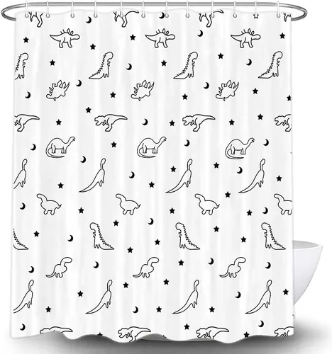 Vista 12 de Cortina de ducha con diseño de mariposas, diseño floral, moderna, femenina, para baño, accesorios de baño para niños con ganchos, 47 x 64 pulgadas