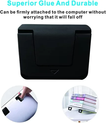 Vista 5 de Soporte autoadhesivo portátil para laptop, plegable, invisible, ergonómico, soporte de computadora de escritorio para MateBook X Pro, para D14