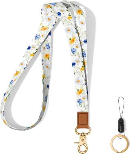 Vista 10 de Llavero con cordón para el cuello, llavero con correa larga para mujeres y hombres, llaves del automóvil, insignias de identificación, tarjeta