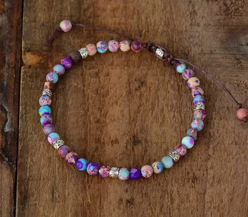 Vista 124 de ZOSOJONA - Pulseras bohemias hechas a mano de piedra natural, que dan vuelta, con cuentas de cristal de turquesa