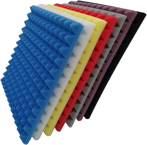 Vista 2 de VALINK Paneles acústicos, 10 unidades de espuma insonorizada de estudio de espuma acústica panel de tratamiento de absorción de sonido Blanco