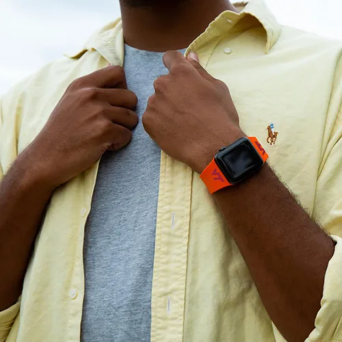 Vista 4 de Virginia Tech Hokies - Correa deportiva de silicona compatible con Apple Watch, Naranja, 38/40/41 mm