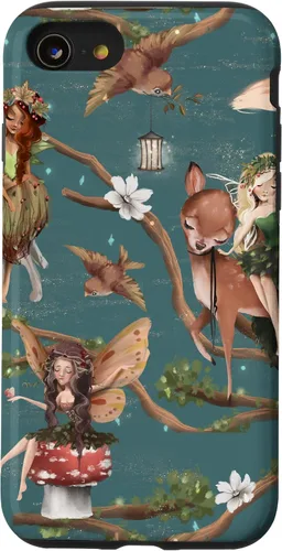 Vista 17 de iPhone 12/12 Pro Woodland Criatures - Carcasa para jardín de hadas