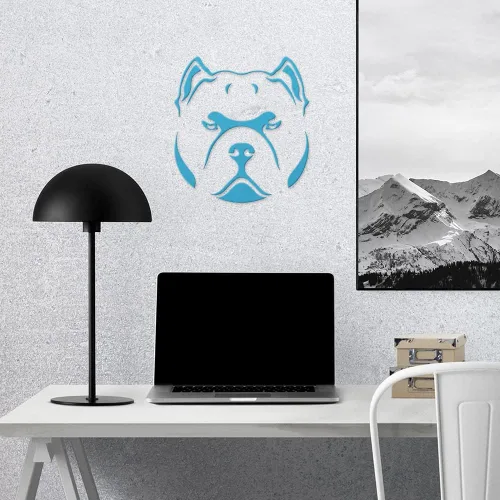 Vista 7 de Adhesivos transparentes de American Bully Icon Dog Head (azul azul), calcomanías de vinilo impermeables de alta calidad para teléfono portátil
