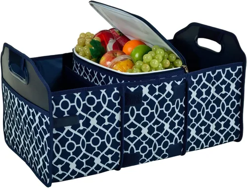 Vista 6 de Picnic at Ascot Organizador de maletero plegable de 3 secciones, con enfriador extraíble, diseñado y aprobado de calidad en los Estados Unidos