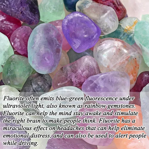 Vista 7 de Top Plaza Paquete - 2 artículos: cristales curativos de amatista a granel Piedras ásperas y piedras de cristal de fluorita a granel