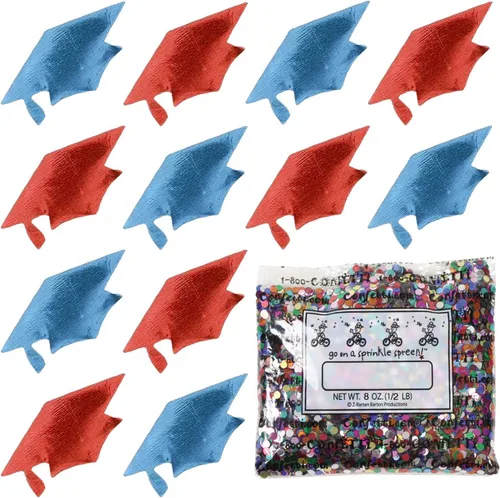Vista 129 de Confetti Grad Cap Negro, Azul Marino Combo - 2 bolsas de media onza (1 oz)