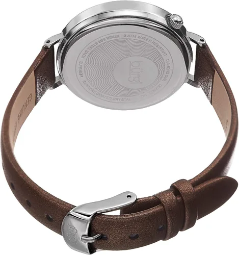 Vista 2 de Burgi BUR158 - Reloj de mujer de piel con mariposas de cristal, marcadores de diamantes genuinos y diseños de flores en la esfera de nácar - clásico