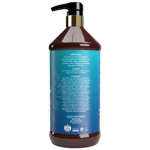 Vista 3 de Arganatural Loción corporal de retinol con vitamina E y colágeno: reafirmante de la piel, reafirmante de la piel y crema antienvejecimiento. Loción