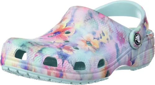 Vista 88 de Zuecos Crocs clásicos con diseño de teñido anudado marmoleado para mujer