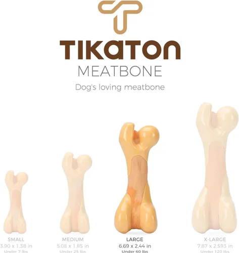 Vista 6 de Tikaton Juguetes masticables indestructibles para perros para masticadores agresivos, sabor a pollo, juguetes masticables duraderos para dentición