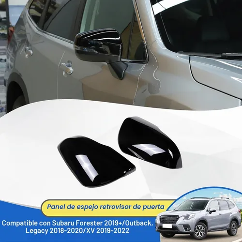 Vista 7 de Cubierta de espejo retrovisor de puerta compatible con Subaru Forester 2019-2024/XV 2019-2022, cubierta de recorte protectora de ABS para espejo