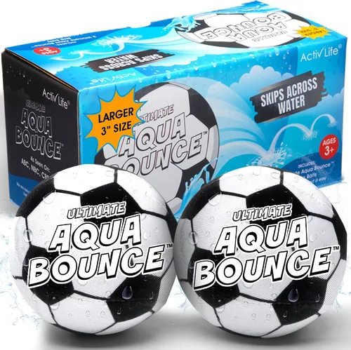 Vista 7 de Activ Life Ultimate - Paquete de 2 pelotas de salto de agua más grandes de 3 pulgadas, pelotas rebotadoras para diversión en la piscina y la playa