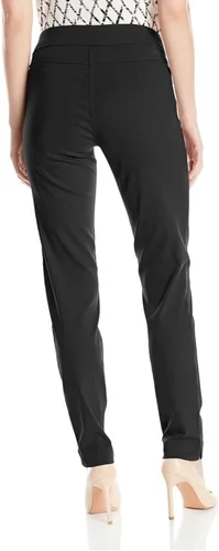 Vista 2 de SLIM-SATION Women's Wide Band Regular Length Pull-on Straight Leg Pant with Tummy Control