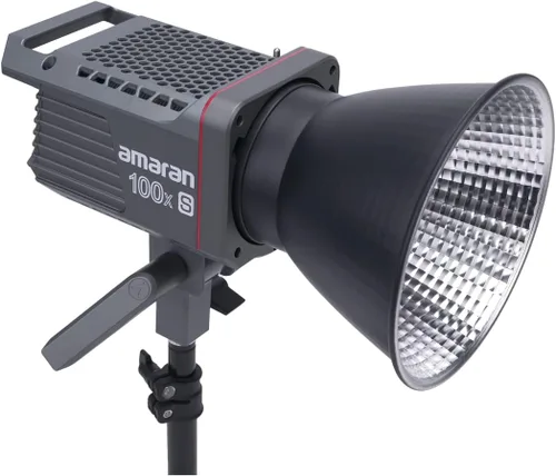 Vista 4 de Aputure Amaran 100x S Luz de Vídeo LED Bi-Color, Salida de 100W, Control de Aplicación Bluetooth, 9 Efectos de Iluminación Integrados, Fuente
