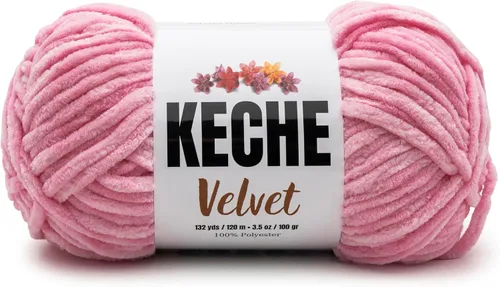 Vista 133 de Keche Hilo para ganchillo, hilo de terciopelo, chenilla suave, manta de bebé voluminosa amigurumi Yarn 3.53 oz (132 yardas) - Arona