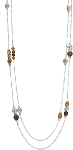 Vista 27 de BULINLIN Collar largo de plata en capas para mujer, collar de cadena de suéter con cuentas de piedra turquesa para mujer, joyería de disfraces