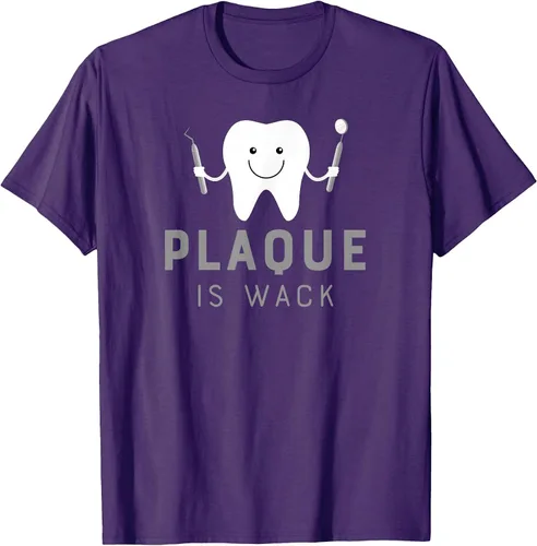 Vista 23 de Plaque is Wack Funny Dental Hygienist T-Shirt Asphalt Grey