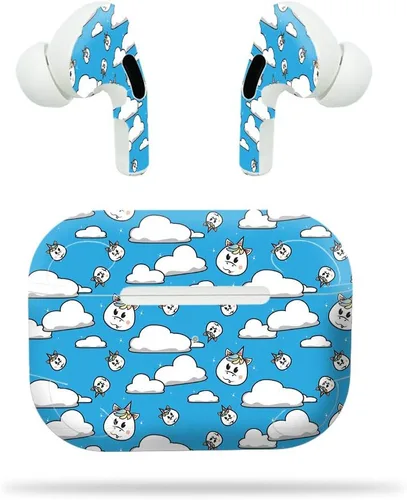 Vista 5 de MightySkins - Funda protectora de vinilo compatible con Apple Airpods Pro, diseño azul bebé, protectora, duradera y única, fácil de aplicar, quitar