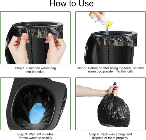 Vista 4 de Polímero súper absorbente para inodoro portátil, gel ecológico degradable para inodoro portátil, gelificación de residuos líquidos y desodorizante
