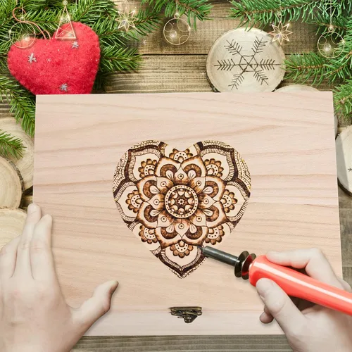 Vista 6 de Yookeer 2 Piezas Cajas Grandes de Madera Sin Terminar con Tapa con Bisagras y Cierre Frontal, Cajas de Madera Rectangulares Sin Pintar