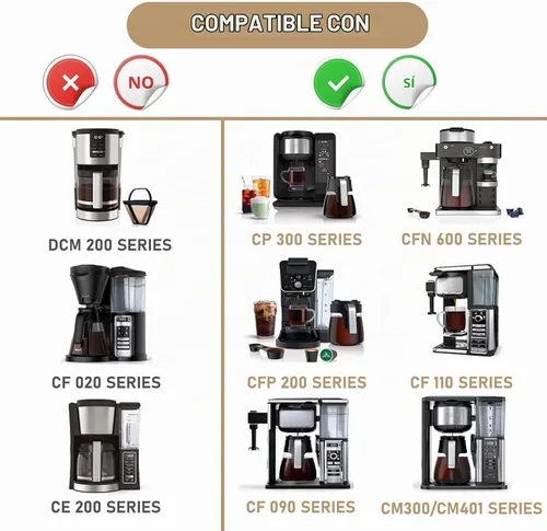 Vista 2 de Jarra de reemplazo para cafetera de 12 tazas compatible con cafetera Ninja CFP101 CFP201 CFP301 CFN601 CM401 CFP200 CFP250A CFP300 CFP305 CFP307