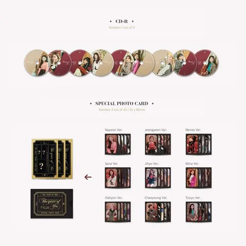 Vista 4 de TWICE 3er álbum especial - EL AÑO DE SI A Ver. Libro de fotos + tarjeta de código QR + calcomanía + tarjeta de fotos + regalo gratis/K-pop sellado