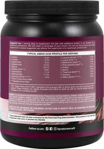 Vista 2 de Natures Craft Proteína en polvo multicolágeno para mujeres y hombres, péptidos de colágeno hidrolizados Keto, 45 porciones, vitaminas