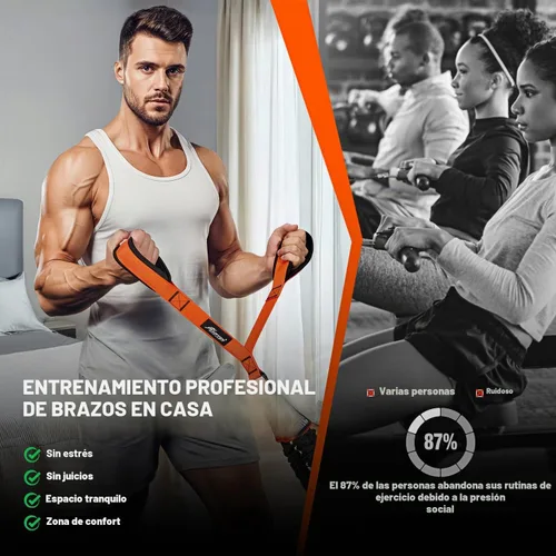 Vista 3 de HPYGN Bandas de resistencia para entrenamiento de brazos, bíceps, tríceps, espalda, abdominales, hombros, bandas de ejercicio resistentes con asas